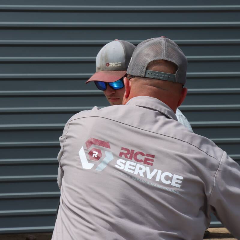 The Rice Service employees hard at work