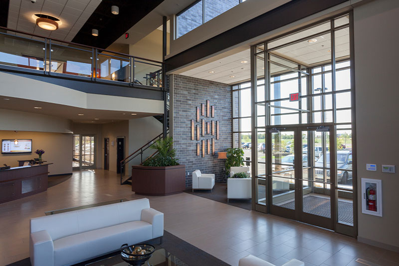 Classy office building lobby