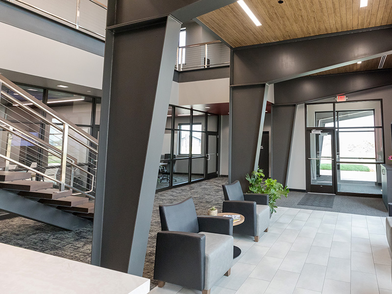Modern Industrial office lobby