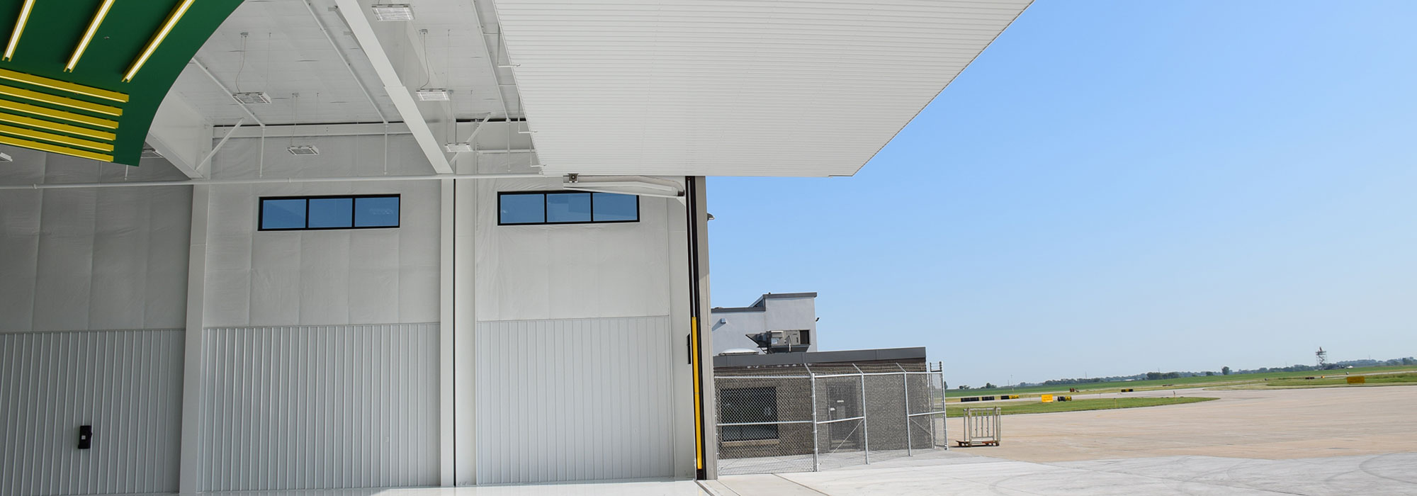 Airport hangar interior exterior