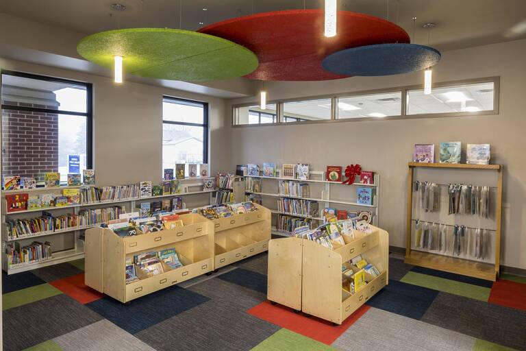 Colorful children's reading area