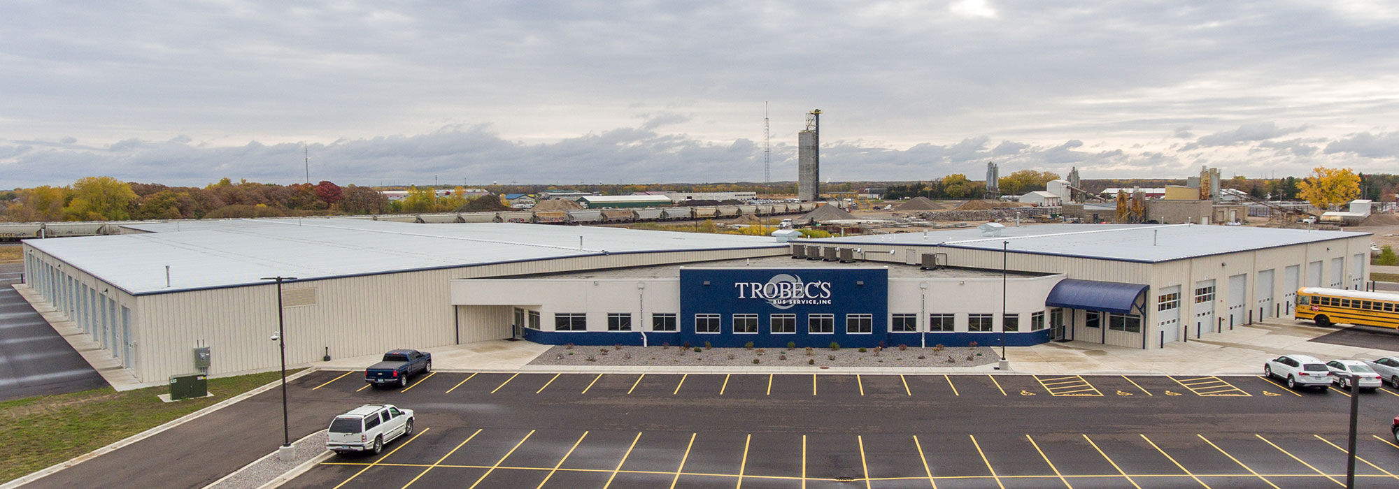 Bus service facility building exterior