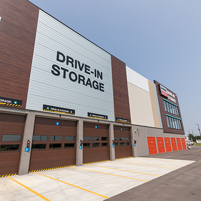 Storage facility exterior roll-up doors