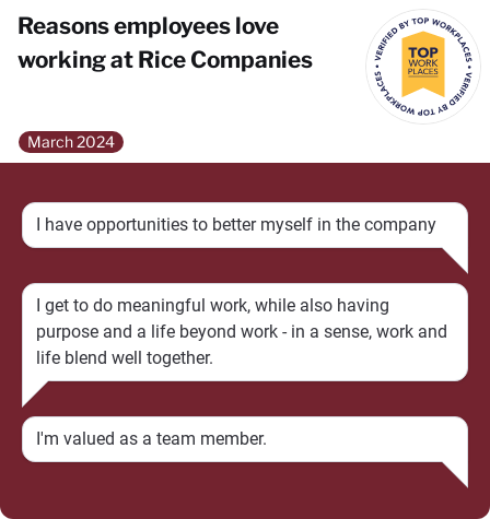 Employee testimonials